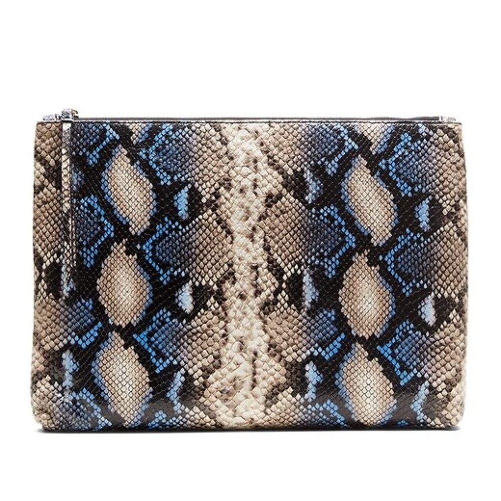 NWT Banana Republic Snake Effect Leather Clutch
